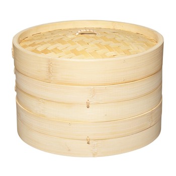 TWO TIER BAMBOO STEAMER - 25CM