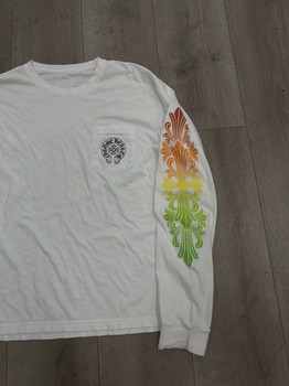 Chrome Hearts Floral Sleeve Gradient L/S T-shirt White • Pre-Owned [3047] - view 2