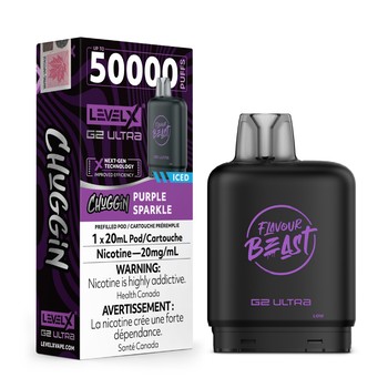 Level X Flavour Beast Chuggin' G2 Ultra 50K Pod - Purple Sparkle Iced