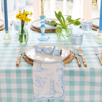 GINGHAM COTTON TABLECLOTH - MINT