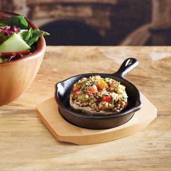 MINI CAST IRON SKILLET PAN AND SERVING BOARD