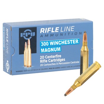 PPU Rifle Line Ammunition .300 Win Mag 165gr PSP BT