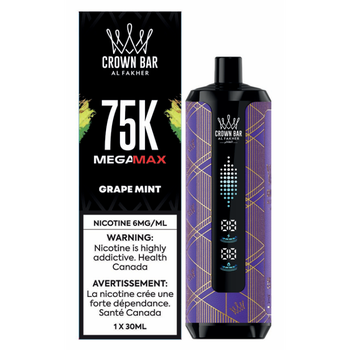 Al Fakher Crown Bar Mega Max 75K - Grape Mint