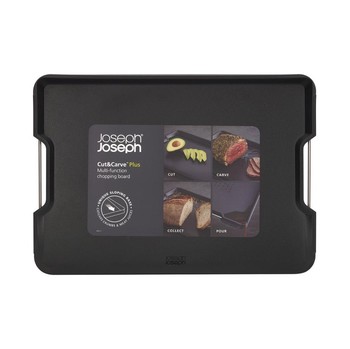 JOSEPH JOSEPH CUT & CARVE PLUS CHOPPING BOARD - BLACK