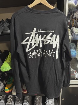 Stussy Black Santa Ana Logo Long Sleeve (Size M) • Brand New [5166] - view 2