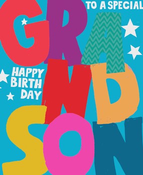Paper Salad - Grandson Big Birthday Text - HD2469