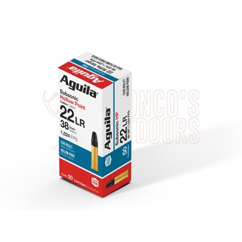 Aguila Subsonic Hollow Point .22 LR 38 Grain - 500 Rounds