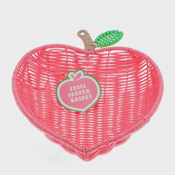 Summer Fruit Woven Basket - Strawberry