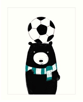 The Art File - Bear & Football Card