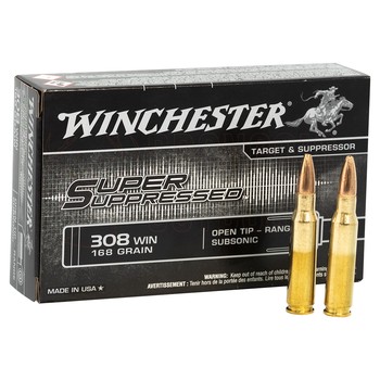 Winchester Super Suppressed .308 Win 168gr Open Tip 20 Rounds