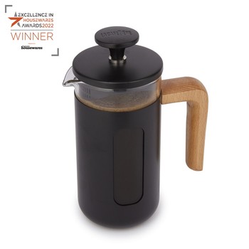 LA CAFETIERE PISA 3 CUP CAFETIERE WITH WOODEN HANDLE - BLACK