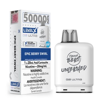 Level X Flavour Beast Unleashed G2 Ultra 50K Pod - Epic Berry Swirl Iced