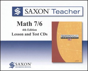 USED SAXON MATH 76 CD'S LESSON & TEST 4TH ED