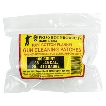 Pro-Shot 38-45cal 20-410ga Patches 100 pack
