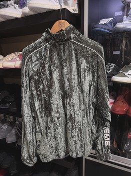 Supreme Crushed Velvet Track Jacket Olive • Pre-Owned [1238] - view 2