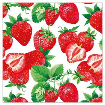 Artebene - Strawberry White Napkin - 133342