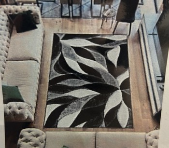 4d shaggy rug 6994 5x8 grey