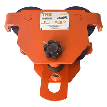 TMG / 2 Ton Adjustable Push Trolley, Fits 3" to 6-1/2" Width I-Beam, ANSI/ASME B30.11/B30.17 Standards,TMG-AGT20