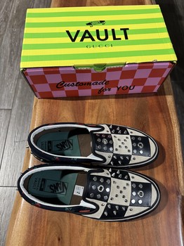 Vans x Gucci OG Classic Slip-On LX 'Black White Patchwork' • Brand New [0987] - view 5