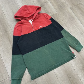 FW15 Supreme Blocked Striped Hooded Rugby • Pre-Owned [6878] - view 2