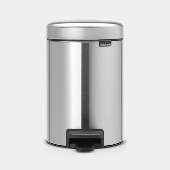 NEWICON 3L MATT STAINLESS STEEL FINGERPRINT PROOF PEDAL BIN
