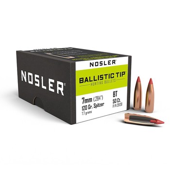 Nosler Ballistic Tip Hunting 7mm .284" 120gr Projectiles x50