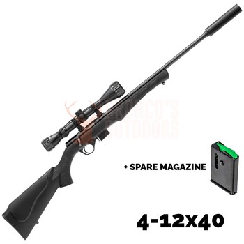 Rossi 8122M .22 Mag + Nikko Mountmaster 4-12x40 + DPT 5 Baffle Suppressor