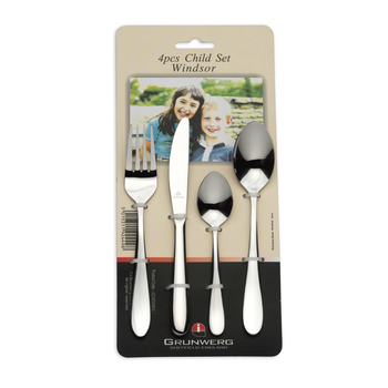 WINDSOR 18/0 CHILDS CUTLERY SET - 4 PIECE