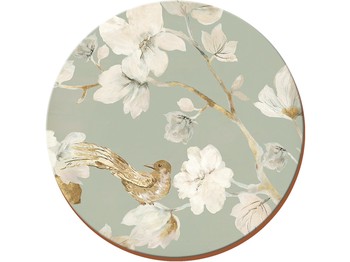 DUCK EGG FLORAL ROUND COASTERS - SET OF 4