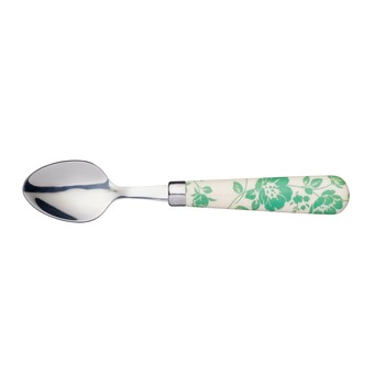 GREEN FLORAL TEASPOON