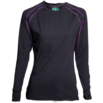 Ridgeline Womens Wildcat Thermal Long Sleeve Tee Black