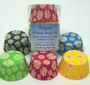 BRIGHT DAISY MUFFIN CASES -PACK OF 60