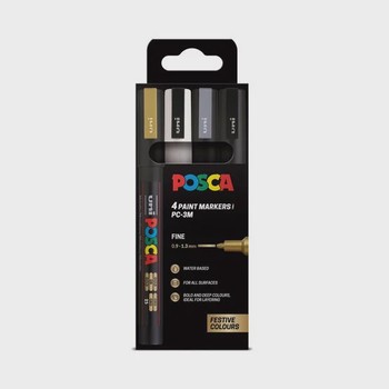 Mitsubishi - Posca 3M Festive Colours 4 Pack - 302331231