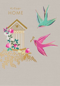 The Art File - New Home Birds Card