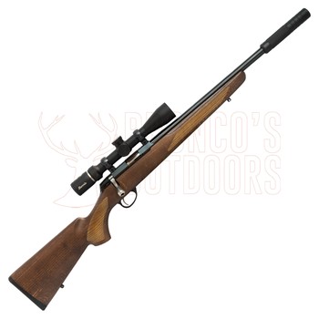 Tikka T1x Hunter .22LR 16" + Burris Droptine Rimfire 3-9x40 Ballistic Plex + 1/2-20 Suppressor
