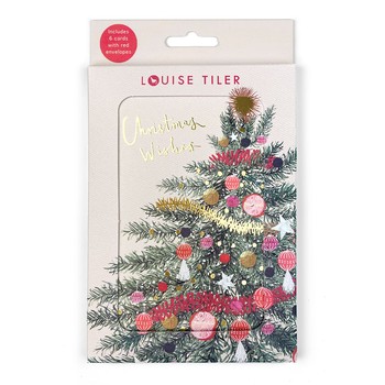 Louise Tiler -Christmas Tree Card Box Pk6- CBCP05