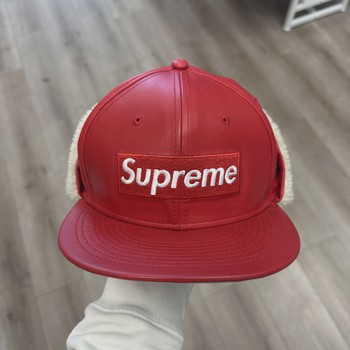 Supreme Leather Earflap Box Logo New Era • Pre-Owned [1848] - view 10