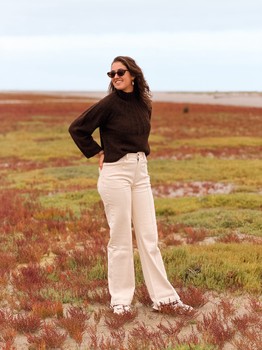 Luna Denim Jeans - White Sand