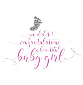 EG - Baby Girl Glitter Footprint - 74 (D)