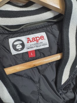 Aape Now Varsity Jacket Black L • Pre-Owned [7267] - view 3