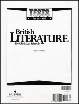 BJU Press British Literature Grade 12 Tests