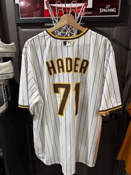 Nike San Diego Padres Jersey 'Hader' Brown Gold Pinstripe - view 2