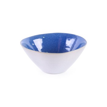 'NORTE' SMALL GLAZED TERRACOTTA BOWL - DENIM