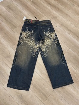 Void Extra Wide Dark Blue Baggy Jeans • Brand New [3464] - view 2