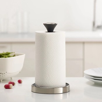 JOSEPH JOSEPH PUSH AND TEAR KITCHEN ROLL HOLDER - GREY
