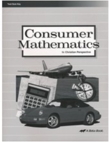 USED ABEKA CONSUMER MATH TEST/QUIZ key (9-12 grade)   - 2