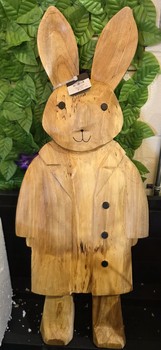 Large Standing Wood Rabbit
