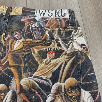 Supreme/Ernie Barnes Baggy Denim Short 'Dance' • Pre-Owned [3030] - view 3