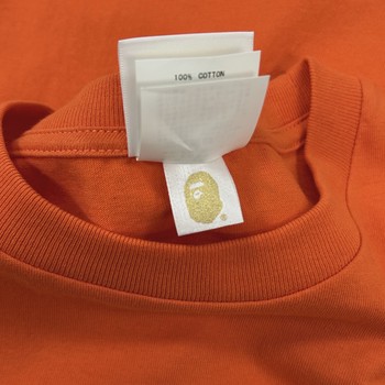 SS23 BAPE Brush College Tee Orange • Brand New [7914] - view 5