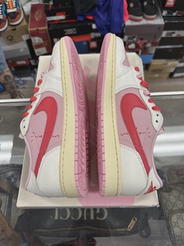 Air Jordan 1 Retro Low Original SP Travis Scott Sail Tropical Pink • Pre-Owned [6118] - view 4